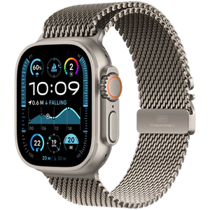 Apple Watch Ultra 2, 49mm, Natural Titanium, Milanese Loop - Natural Titanium S