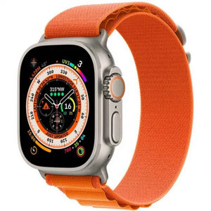 Apple Watch Ultra 2, 49mm, Natural Titanium, Orange Alpine Loop L