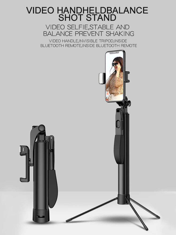 Bluetooth Selfie Stick Adjustable Tripod Handheld Anti-shake Stabilizer Live Broadcast Stable PTZ Vlog Extension General Remote