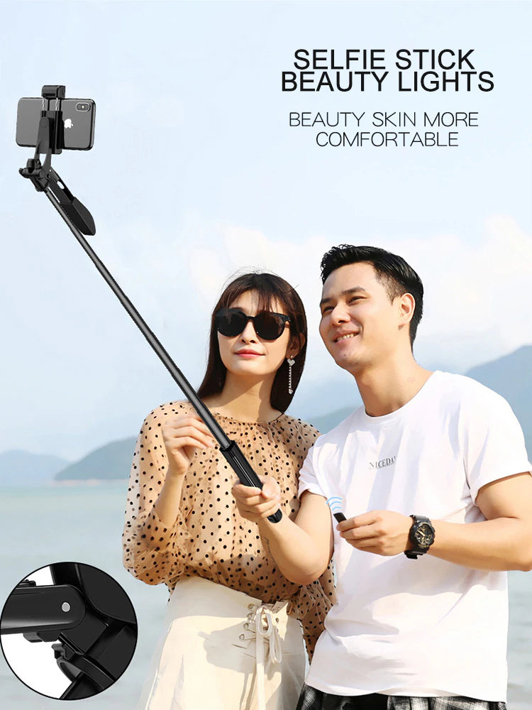 Bluetooth Selfie Stick Adjustable Tripod Handheld Anti-shake Stabilizer Live Broadcast Stable PTZ Vlog Extension General Remote