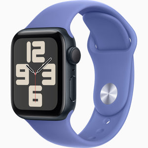 Apple Watch SE GPS 40mm Midnight Aluminum Case with Periwinkle Sport Band S/M