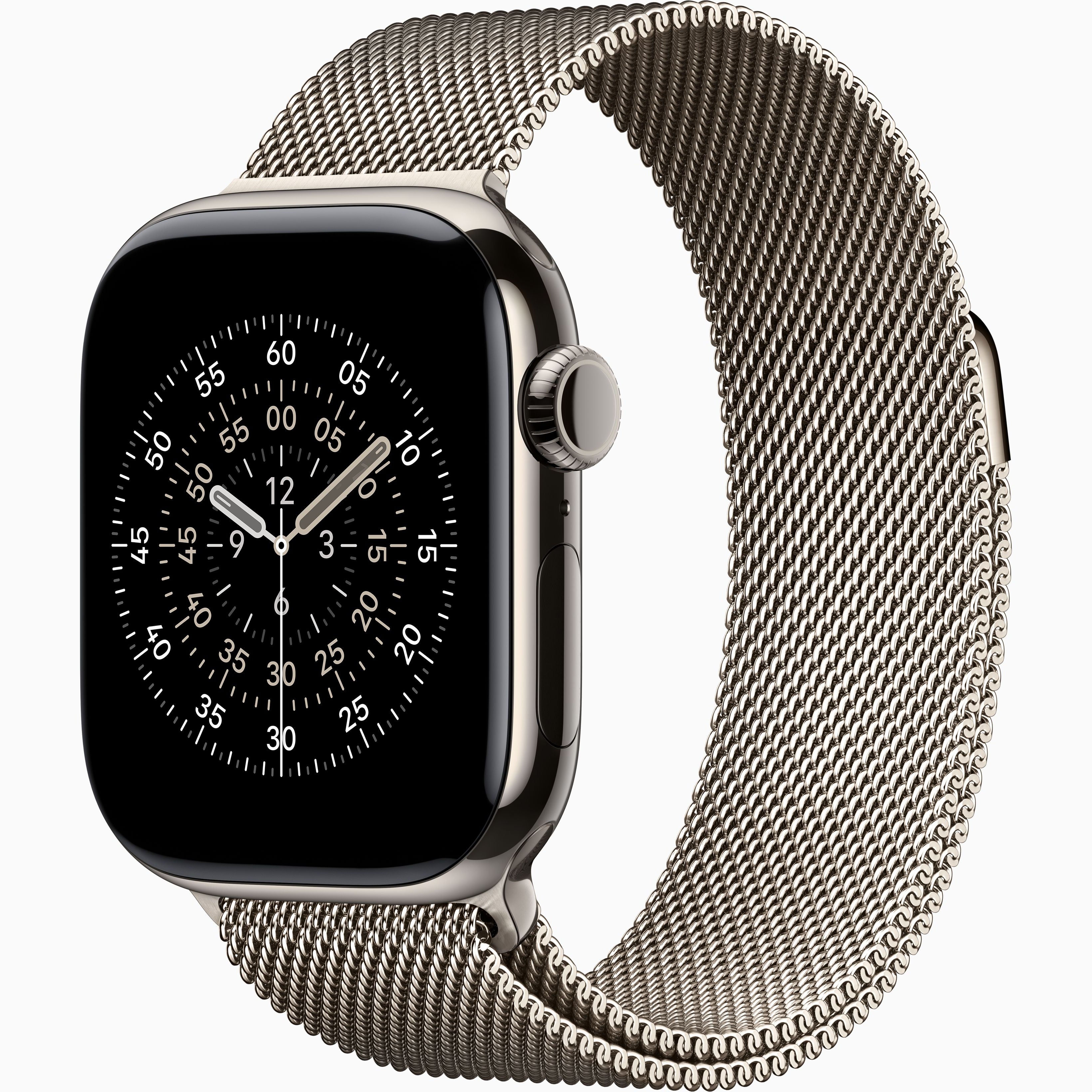 Apple Watch 11 Series, 42mm GPS+ Cellular Natural Titanium with Natural Milanese Loop