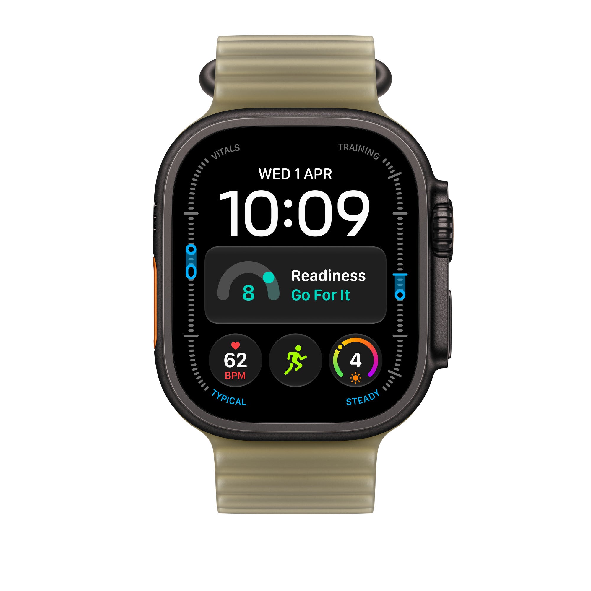Curea Apple Watch Translucent Kelp/Black Ocean Band, pe Apple Watch Ultra, față, iRestore Chișinău
