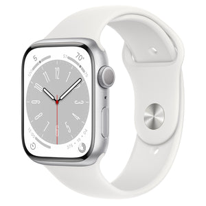 Apple Watch Series 8 45mm Silver Aluminum Case with Sport Band - 45MM Silver