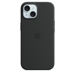 Оригинальный силиконовый чехол Apple iPhone 15 - Черный