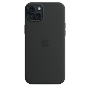 Оригинальный силиконовый чехол Apple iPhone 15 Plus - Черный