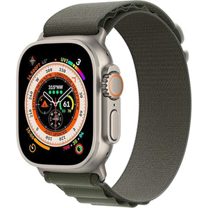 Apple Watch Ultra 2, 49mm, Natural Titanium, Green Alpine Loop M