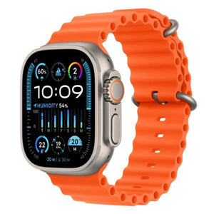 Apple Watch Ultra 2, 49mm, Natural Titanium, Orange Ocean Band