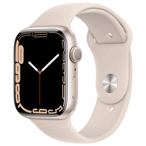 Apple Watch Series 7 GPS, 45mm Starlight Aluminum Case with Starlight Sport Band