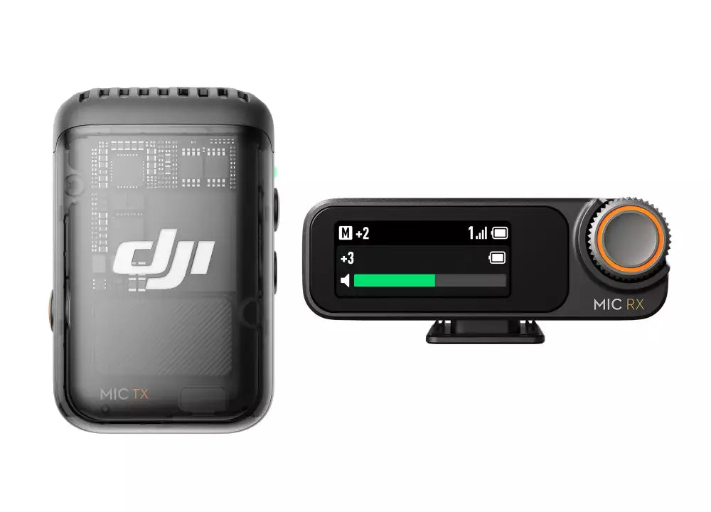 DJI Mic 2 Sistem de microfon digital compact pentru 2 persoane/Înregistrator pentru cameră și smartphone (2,4 GHz)