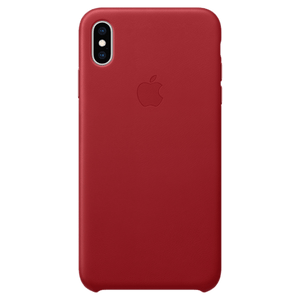 Оригинальный кожаный чехол iPhone XS Max - Красный