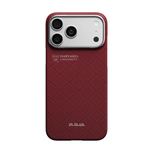 Чехол PITAKA с MagSafe iPhone 17 Pro Max Ultra-Slim - Harvard Crimson