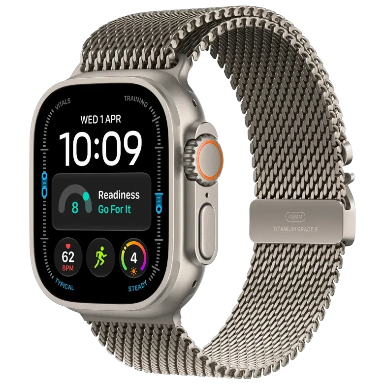 Apple Watch Ultra 4 GPS + Cellular 49mm Natural, Milanese Loop Natural Titanium M