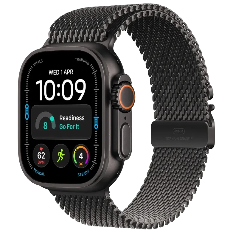 Apple Watch Ultra 4 GPS + Cellular 49mm Black, Milanese Loop Black Titanium L