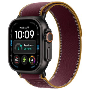 Apple Watch Ultra 4 GPS + Cellular 49mm Black, Trail Loop Burgundy M/L