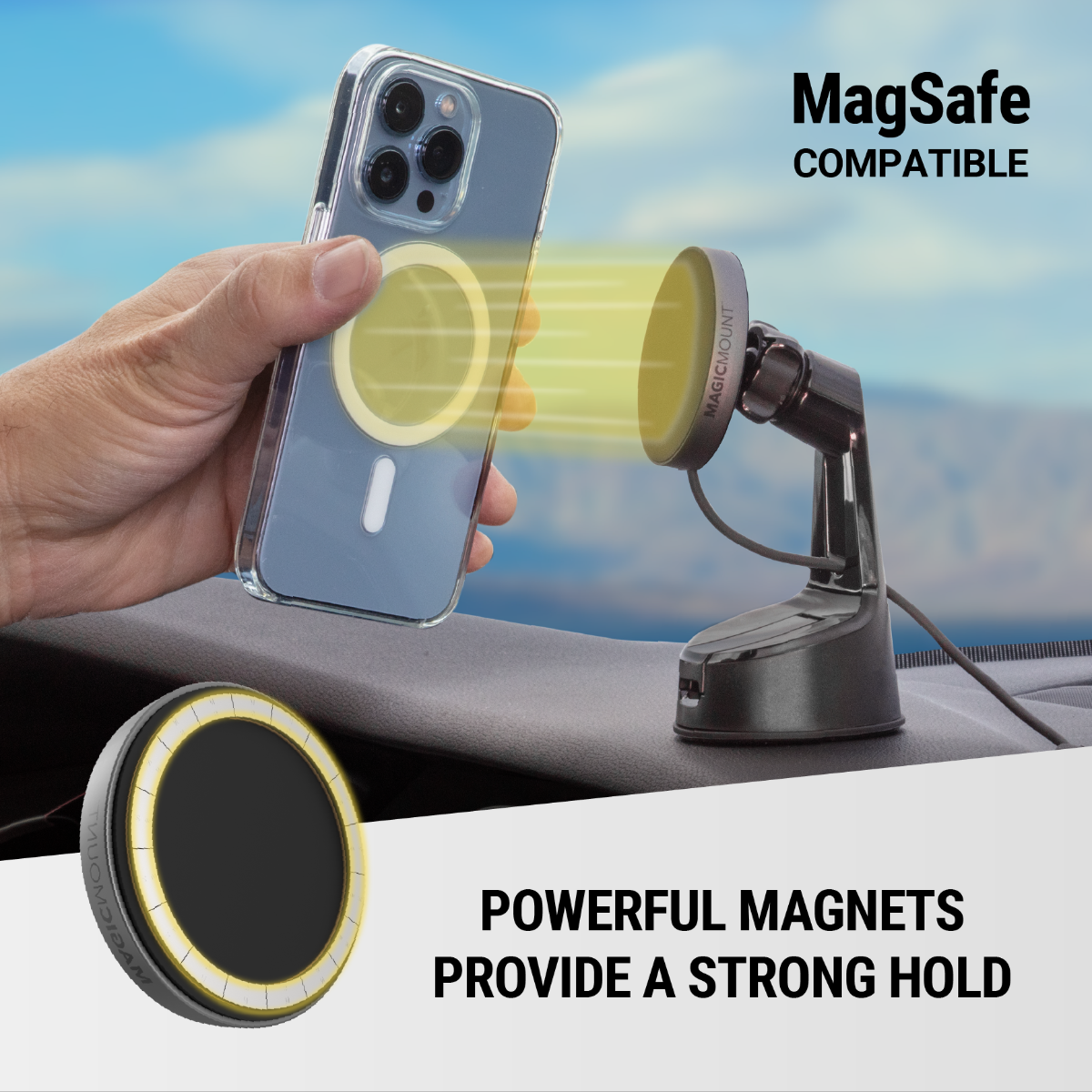 Suport auto Scosche MagicMount Charge Pro MagSafe Qi2, iRestore Chișinău