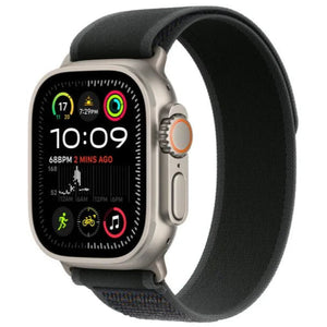 Apple Watch Ultra 2, 49mm, Natural Titanium, Black Trail Loop S/M