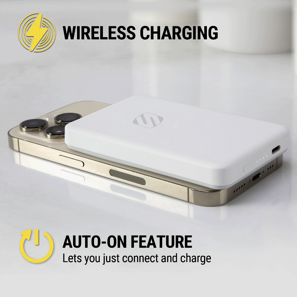 Baterie externă magnetică Scosche GoBat MS 5K albă MagSafe, iRestore Chișinău