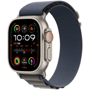 Apple Watch Ultra 2, 49mm, Natural Titanium, Alpine Loop Blue - Blue M