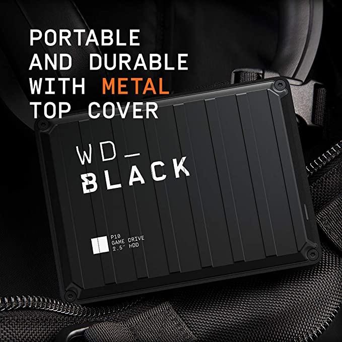 WD_BLACK 5TB P10 Game Drive - Portable External Hard Drive HDD, Compatible with Playstation, Xbox, PC, & Mac - WDBA3A0040BBK-WESN