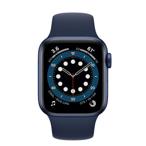 Apple Watch Series 6 GPS, 44mm Blue Aluminum Case с ремешком Deep Navy Sport Band - Синий 44 мм