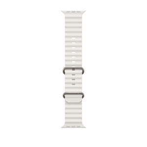 Ремешок Apple Watch Ultra Natural Titanium 44/45/46/49mm Ocean Band - Белый